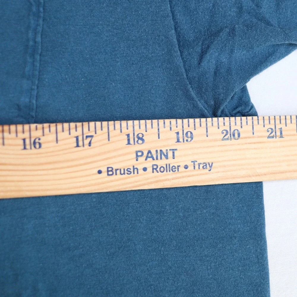 Vintage Polo Ralph Lauren Single Stitch Pocket Tee M TShirt Blue Made USA Cotton